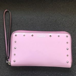 Pink Coach Wristlet